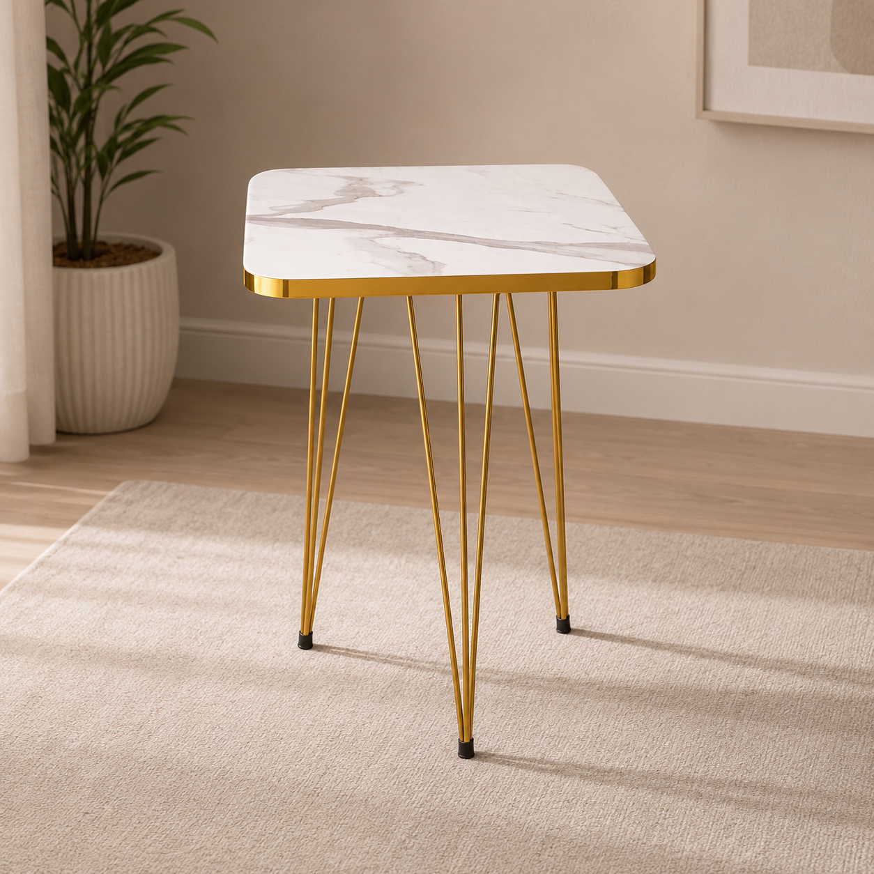 Single Marble Design Square Coffee Table (UV Sheet) Bc-15702