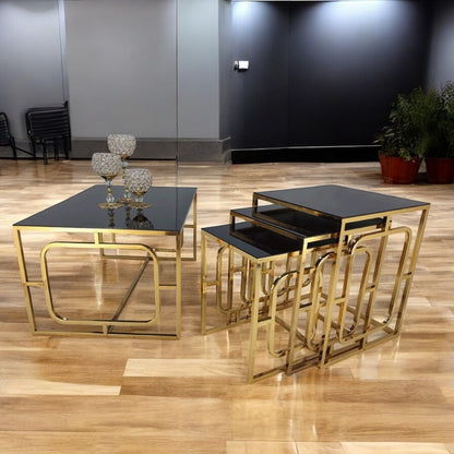Metal Square Center Table With Nesting Tables – Set Of 4