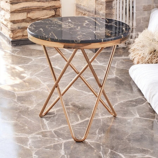 Round Coffee Table Marble design Nesting End Tables
