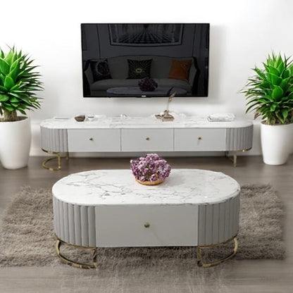 Luxury Center Table & Tv Table  Set -1121-1204