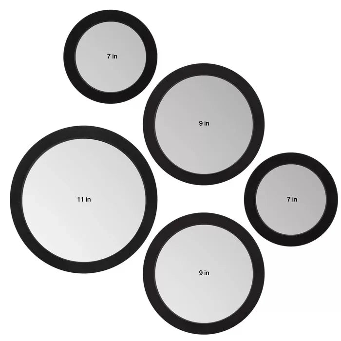 Pentad Living Lounge Bedroom Wall Mounted Mirrors Home Decor (Set of 5) 1403