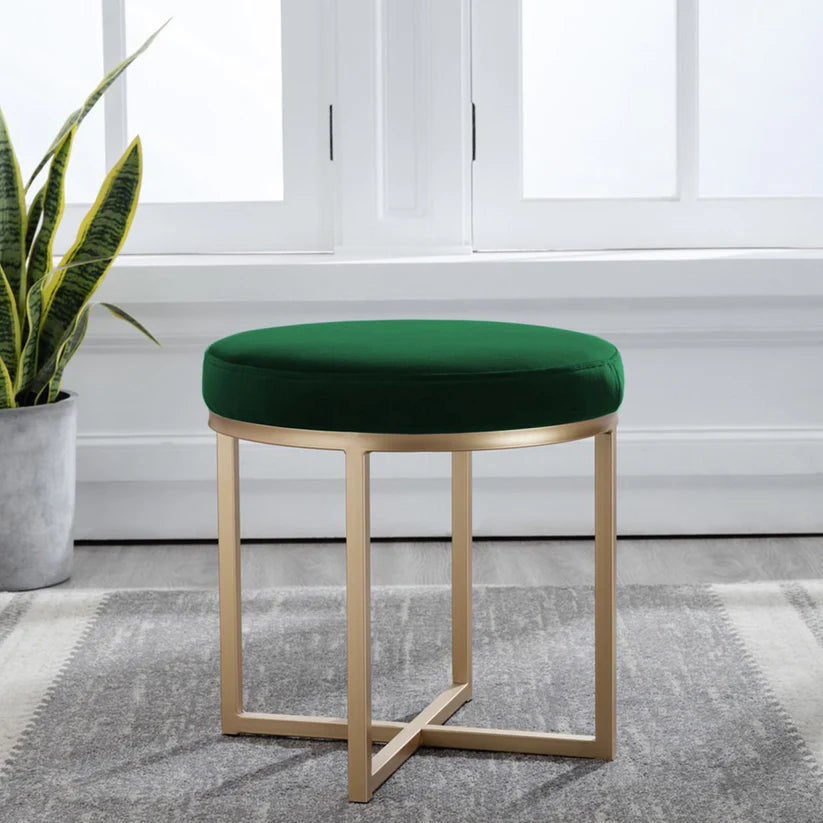 Luxury Ottoman stool with Metal Frame 1501